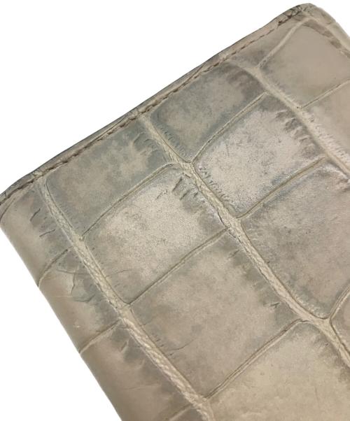 GIORGIO ARMANI（ジョルジョアルマーニ）GIORGIO ARMANI (ジョルジョアルマーニ) 型押し長財布 ベージュ サイズ:下記参照の古着・服飾アイテム