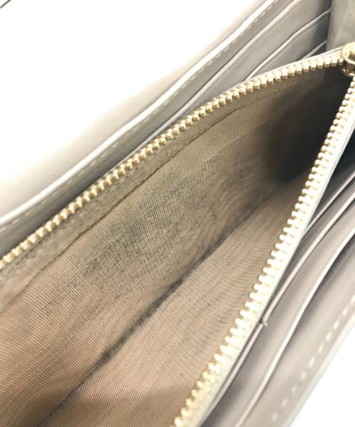 GIORGIO ARMANI（ジョルジョアルマーニ）GIORGIO ARMANI (ジョルジョアルマーニ) 型押し長財布 ベージュ サイズ:下記参照の古着・服飾アイテム