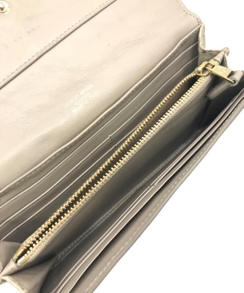 GIORGIO ARMANI（ジョルジョアルマーニ）GIORGIO ARMANI (ジョルジョアルマーニ) 型押し長財布 ベージュ サイズ:下記参照の古着・服飾アイテム