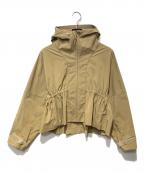 ESLOWエスロー）の古着「フーデッドギャザージャケット」｜ベージュ
