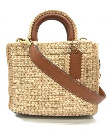 COACH（コーチ）の古着「ローグ 20・クロシェ 2WAYバッグ」｜アイボリー