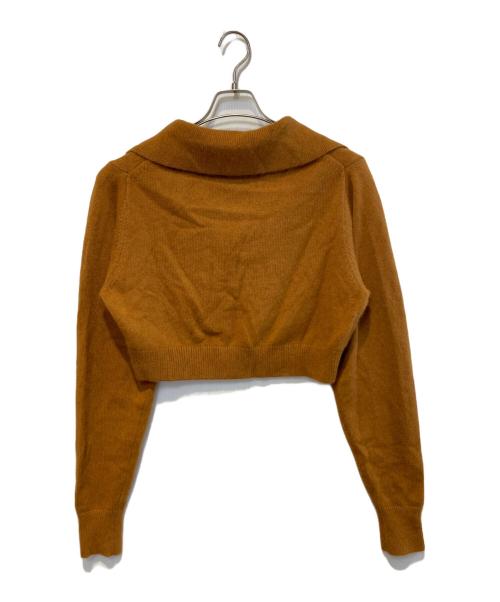 NKNIT（ンニット）NKNIT (ンニット) fluffy rib KNIT cardigan ブラウン サイズ:不明の古着・服飾アイテム