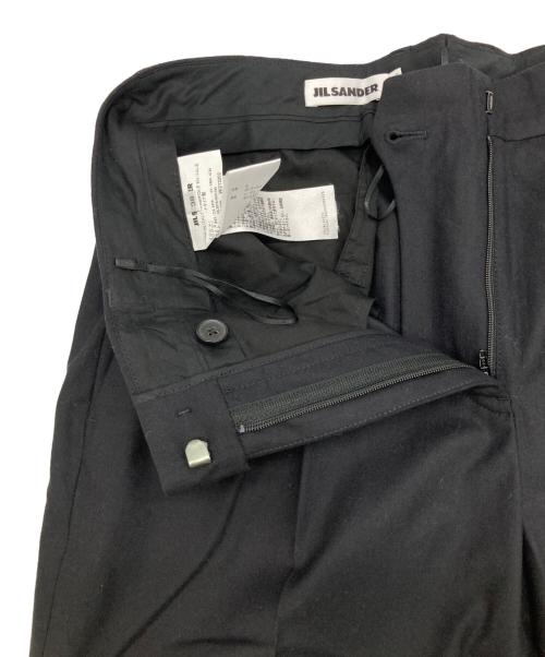 JIL SANDER（ジルサンダー）JIL SANDER (ジルサンダー) ウールタックパンツ ブラック サイズ:38の古着・服飾アイテム