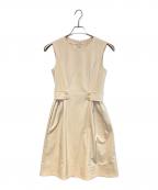 FOXEY NEWYORKフォクシーニューヨーク）の古着「ノースリーブワンピース」｜ベージュ