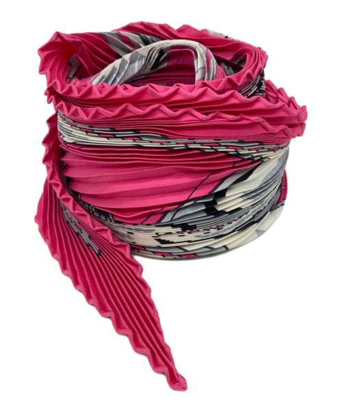 HERMES（エルメス）HERMES (エルメス) シルク プリーツスカーフ ピンクの古着・服飾アイテム