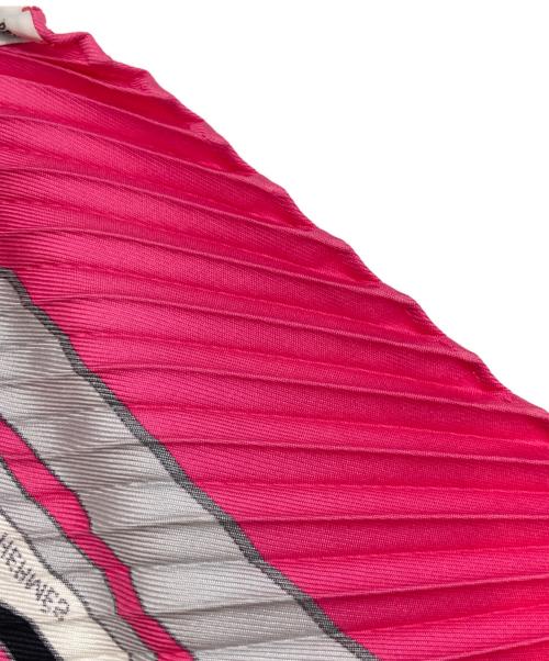 HERMES（エルメス）HERMES (エルメス) シルク プリーツスカーフ ピンクの古着・服飾アイテム