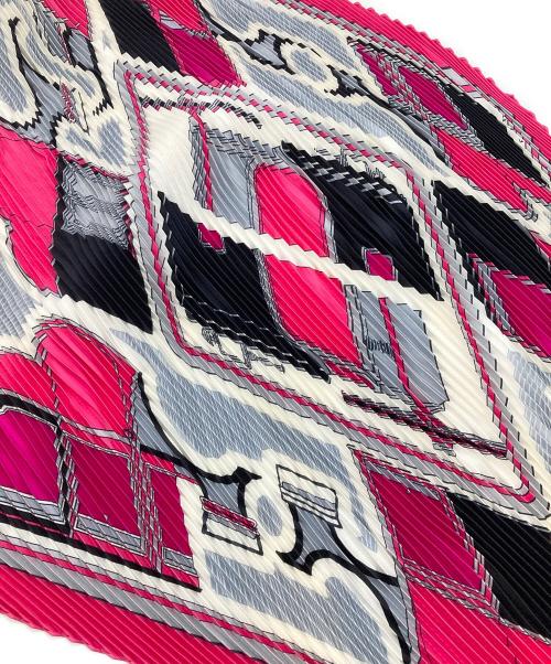 HERMES（エルメス）HERMES (エルメス) シルク プリーツスカーフ ピンクの古着・服飾アイテム