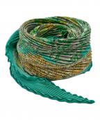 HERMESエルメス）の古着「シルクプリーツスカーフ」｜グリーン