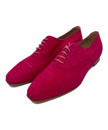 Manolo Blahnik（マノロブラニク）の古着「スウェードオックスフォードシューズ」｜ピンク