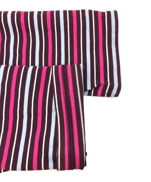 URU（ウル）URU (ウル) 度詰め天竺ボーダーカットソー ピンク×ブルー サイズ:3の古着・服飾アイテム