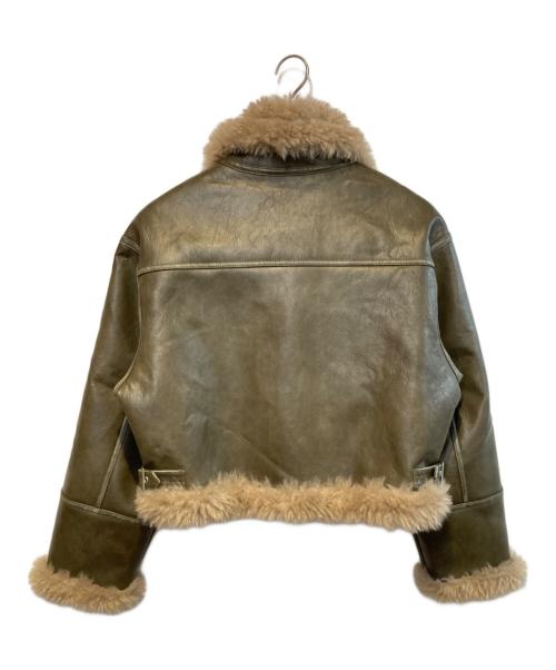 MURUA（ムルーア）MURUA (ムルーア) ヴィンテージライクショートフェイクムートン ジャケット ブラウン サイズ:FREEの古着・服飾アイテム