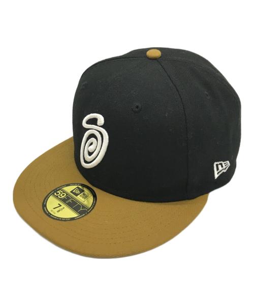 stussy（ステューシー）stussy (ステューシー) New Era (ニューエラ) キャップ ブラック サイズ:7　3/8（58.7cm）の古着・服飾アイテム