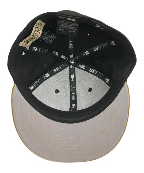 stussy（ステューシー）stussy (ステューシー) New Era (ニューエラ) キャップ ブラック サイズ:7　3/8（58.7cm）の古着・服飾アイテム