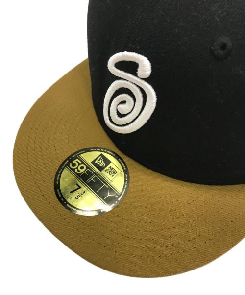 stussy（ステューシー）stussy (ステューシー) New Era (ニューエラ) キャップ ブラック サイズ:7　3/8（58.7cm）の古着・服飾アイテム