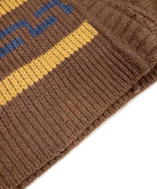 PENDLETON（ペンドルトン）PENDLETON (ペンドルトン) ショールカラーニットジップカーディガン ブラウン サイズ:Lの古着・服飾アイテム