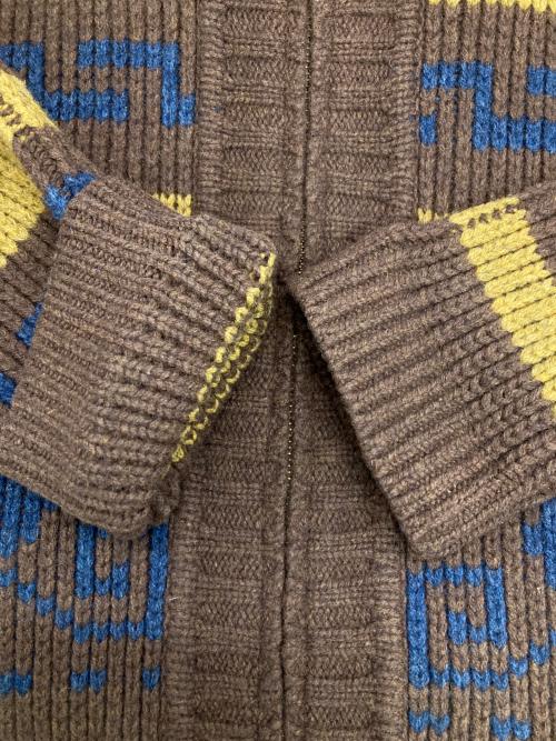 PENDLETON（ペンドルトン）PENDLETON (ペンドルトン) ショールカラーニットジップカーディガン ブラウン サイズ:Lの古着・服飾アイテム