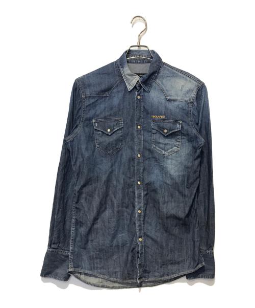 DSQUARED2（ディースクエアード）DSQUARED2 (ディースクエアード) デニムシャツ インディゴ サイズ:48（M相当）の古着・服飾アイテム