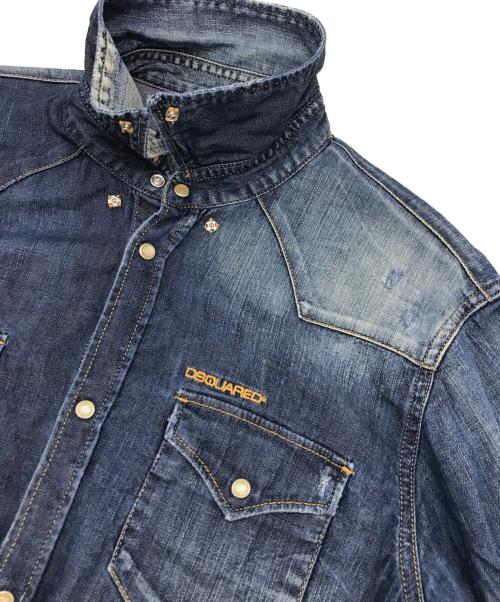 DSQUARED2（ディースクエアード）DSQUARED2 (ディースクエアード) デニムシャツ インディゴ サイズ:48（M相当）の古着・服飾アイテム
