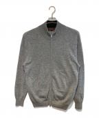 GRABREグラブレ）の古着「カシミヤジップアップニット」｜グレー
