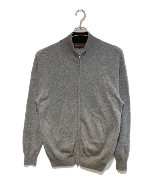 GRABRE（グラブレ）GRABRE (グラブレ) カシミヤジップアップニット グレー サイズ:Lの古着・服飾アイテム