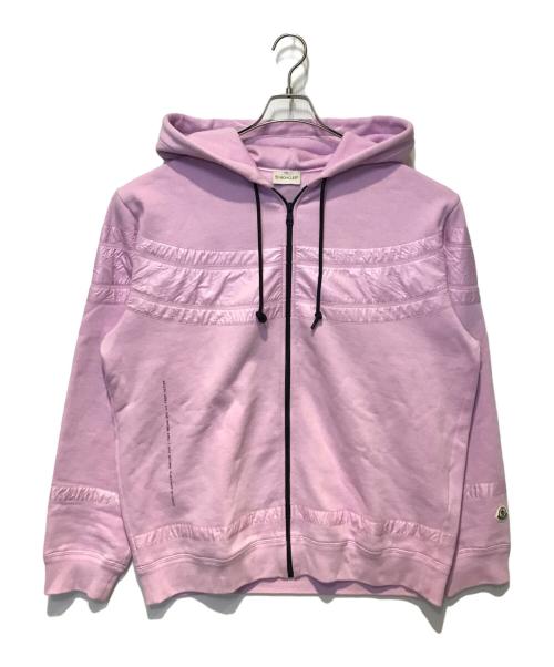 MONCLER GENIUS（モンクレール ジーニアス）MONCLER GENIUS (モンクレール ジーニアス) FRAGMENT DESIGN (フラグメントデザイン) NYLON STRIPES ZIP UP CARDIGAN ピンク サイズ:XLの古着・服飾アイテム