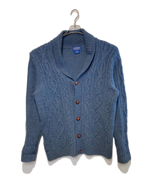 PENDLETON（ペンドルトン）PENDLETON (ペンドルトン) ショールカラーカーディガン ブルー サイズ:Lの古着・服飾アイテム