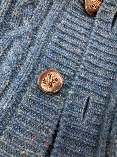 PENDLETON（ペンドルトン）PENDLETON (ペンドルトン) ショールカラーカーディガン ブルー サイズ:Lの古着・服飾アイテム