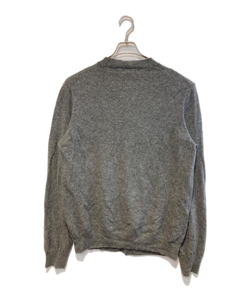 PLAY COMME des GARCONS（プレイコムデギャルソン）PLAY COMME des GARCONS (プレイコムデギャルソン) ハートワッペン ウールカーディガン グレー サイズ:XXLの古着・服飾アイテム