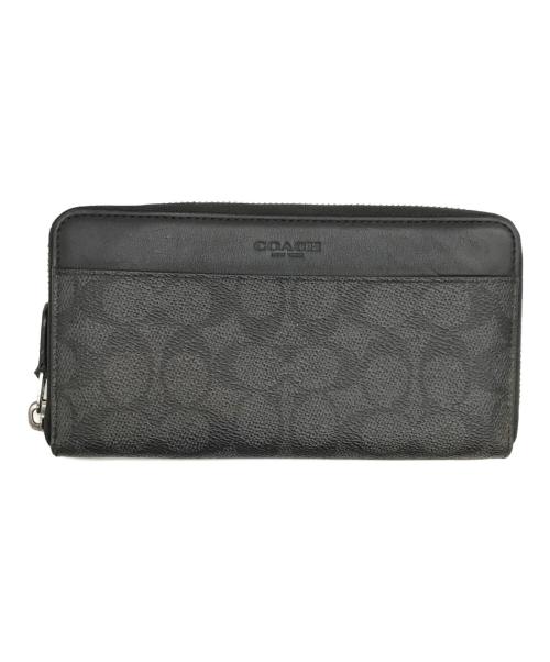 COACH（コーチ）COACH (コーチ) アコーディオン ウォレット グレー×ブラック サイズ:下記参照の古着・服飾アイテム