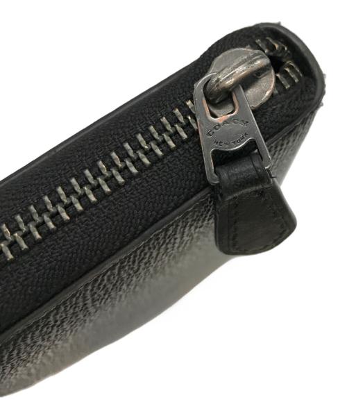 COACH（コーチ）COACH (コーチ) アコーディオン ウォレット グレー×ブラック サイズ:下記参照の古着・服飾アイテム