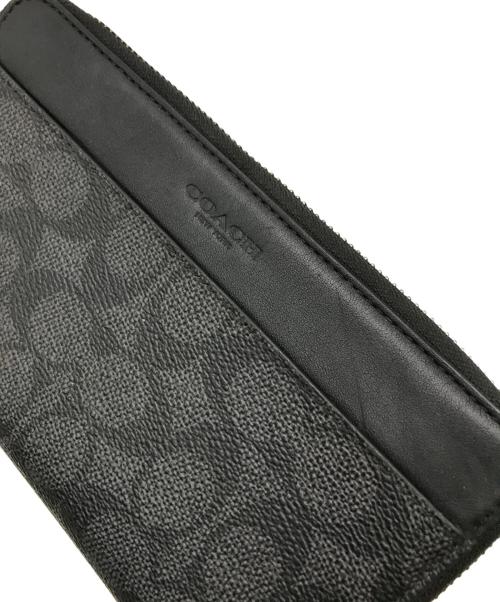 COACH（コーチ）COACH (コーチ) アコーディオン ウォレット グレー×ブラック サイズ:下記参照の古着・服飾アイテム