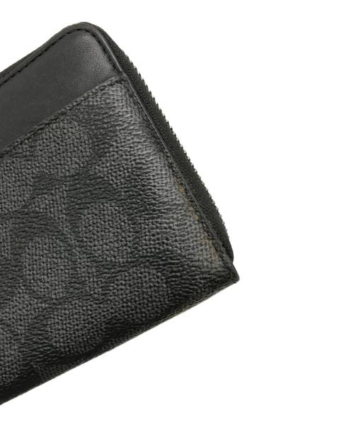 COACH（コーチ）COACH (コーチ) アコーディオン ウォレット グレー×ブラック サイズ:下記参照の古着・服飾アイテム