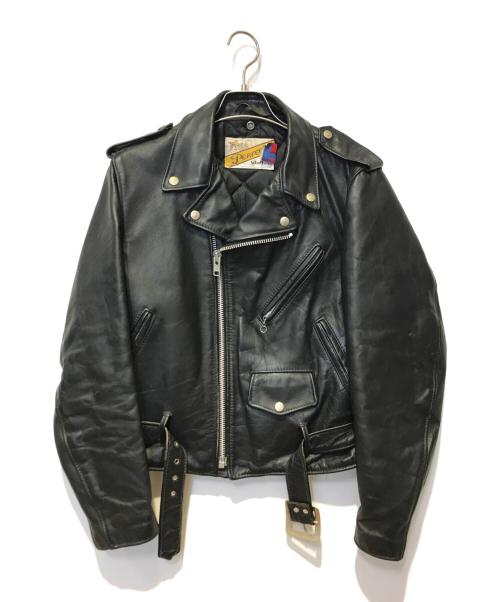 PERFECTO by Schott（パーフェクト バイ ショット）PERFECTO by Schott (パーフェクト バイ ショット) ［古着］ダブルライダースジャケット ブラック サイズ:38の古着・服飾アイテム