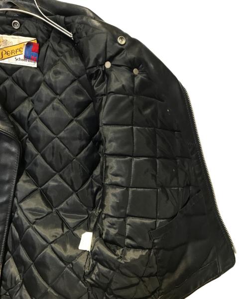 PERFECTO by Schott（パーフェクト バイ ショット）PERFECTO by Schott (パーフェクト バイ ショット) ［古着］ダブルライダースジャケット ブラック サイズ:38の古着・服飾アイテム