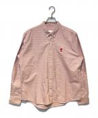 AMIPARISアミパリス）の古着「チェックシャツ」｜ピンク
