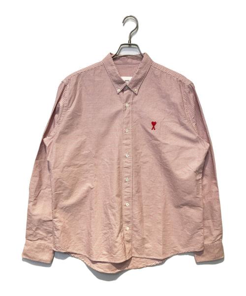 AMIPARIS（アミパリス）AMIPARIS (アミパリス) チェックシャツ ピンク サイズ:42の古着・服飾アイテム
