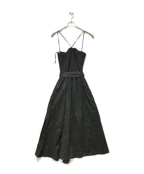 HYKE（ハイク）HYKE (ハイク) キャミソールリネンワンピース ブラック サイズ:2の古着・服飾アイテム