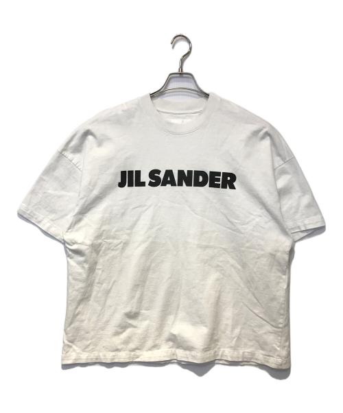 JIL SANDER（ジルサンダー）JIL SANDER (ジルサンダー) ロゴプリントTシャツ ホワイト サイズ:Ｌの古着・服飾アイテム