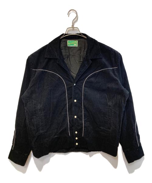 WESTOVERALLS（ウエストオーバーオールズ）WESTOVERALLS (ウエストオーバーオールズ) コーデュロイシャツ ブラック サイズ:Freeの古着・服飾アイテム
