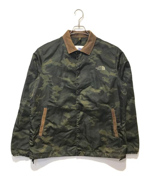 eYe COMME des GARCONS JUNYAWATANABE MAN（アイ コム デ ギャルソン ジュンヤ ワタナベ マン）eYe COMME des GARCONS JUNYAWATANABE MAN THE NORTH FACE (ザ ノース フェイス) ナイロンツイルプリント×エステル綿グログラン カーキ×ブラウン サイズ:Ｌの古着・服飾アイテム