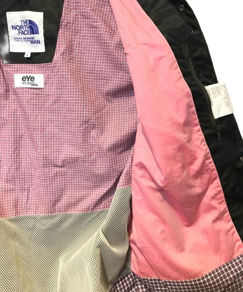 eYe COMME des GARCONS JUNYAWATANABE MAN（アイ コム デ ギャルソン ジュンヤ ワタナベ マン）eYe COMME des GARCONS JUNYAWATANABE MAN THE NORTH FACE (ザ ノース フェイス) ナイロンツイルプリント×エステル綿グログラン カーキ×ブラウン サイズ:Ｌの古着・服飾アイテム
