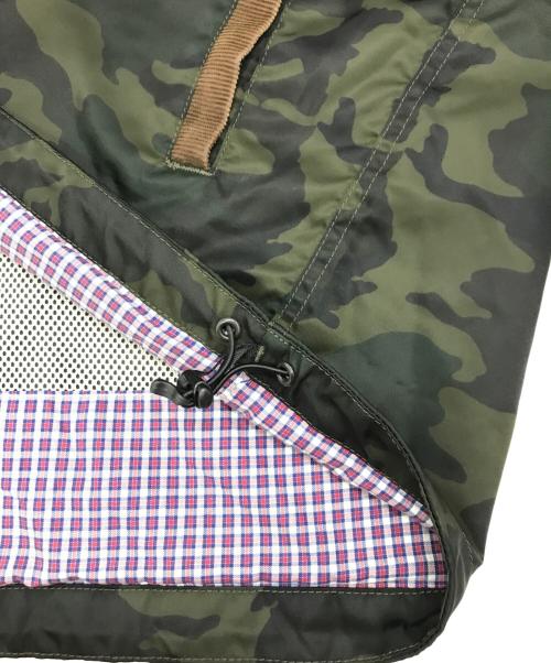 eYe COMME des GARCONS JUNYAWATANABE MAN（アイ コム デ ギャルソン ジュンヤ ワタナベ マン）eYe COMME des GARCONS JUNYAWATANABE MAN THE NORTH FACE (ザ ノース フェイス) ナイロンツイルプリント×エステル綿グログラン カーキ×ブラウン サイズ:Ｌの古着・服飾アイテム