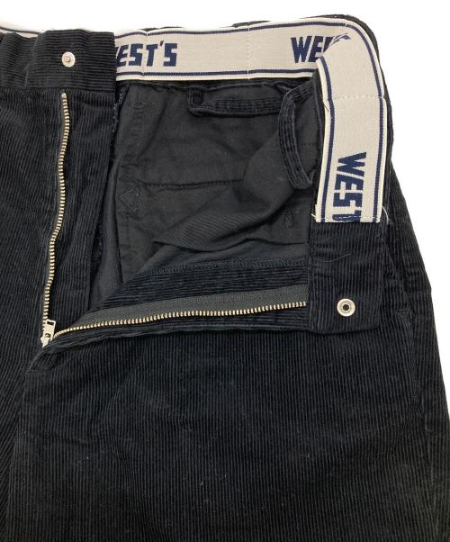 WESTOVERALLS（ウエストオーバーオールズ）WESTOVERALLS (ウエストオーバーオールズ) コーデュロイパンツ ブラック サイズ:81cm (W32)の古着・服飾アイテム
