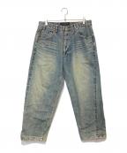 FAT TYOエフエーティー）の古着「ワイドデニムパンツ」｜インディゴ