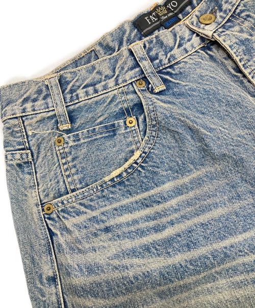 FAT TYO（エフエーティー）FAT TYO (エフエーティー) ワイドデニムパンツ インディゴ サイズ:SKINNYの古着・服飾アイテム