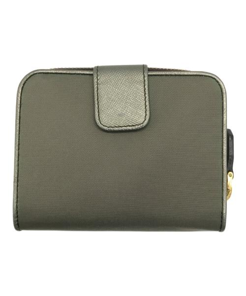 PRADA（プラダ）PRADA (プラダ) ロゴナイロンジャガードラウンドジップ財布 カーキ サイズ:下記参照の古着・服飾アイテム