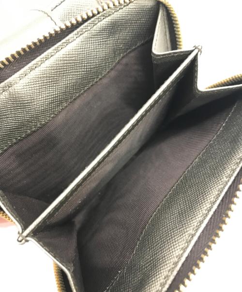 PRADA（プラダ）PRADA (プラダ) ロゴナイロンジャガードラウンドジップ財布 カーキ サイズ:下記参照の古着・服飾アイテム