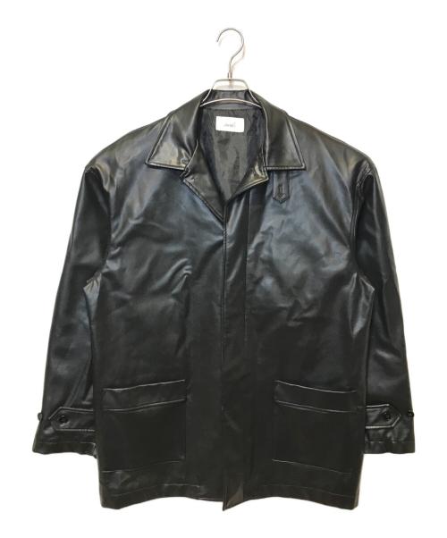 soerte（ソエルテ）soerte (ソエルテ) エコレザージャケット ブラック サイズ:34の古着・服飾アイテム