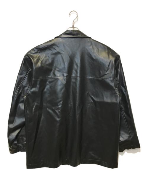 soerte（ソエルテ）soerte (ソエルテ) エコレザージャケット ブラック サイズ:34の古着・服飾アイテム