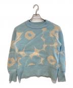 marimekkoマリメッコ）の古着「花柄ニット」｜ブルー
